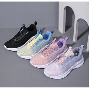 US Size 6 Ladies Fashion Casual Shoes Mesh Breathable Lightweight Walking Shoe